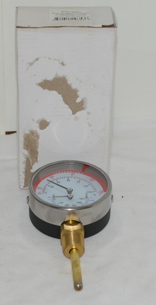 Trerice PTC14401 3 inch Tridicator 30-250 F/C 75 PSI/KPA 2 Inch Stem