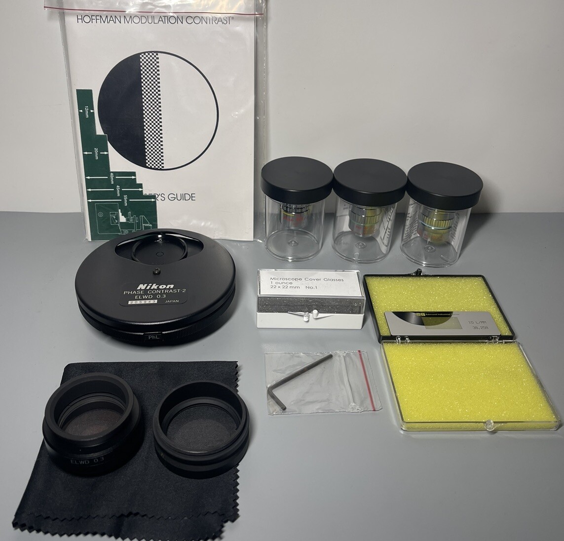 Nikon Phase Contrast + Objectives 10x 20x 40x HMC