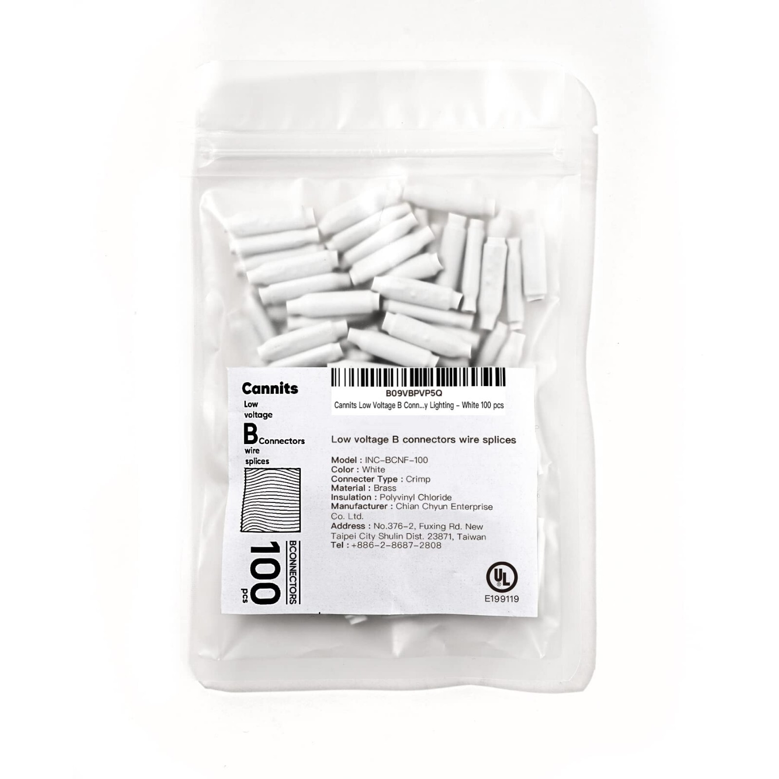 300 Pcs B Crimp Splice Connectors 22–26 AWG｜Dry & Gel-Filled｜Indoor/Outdoor