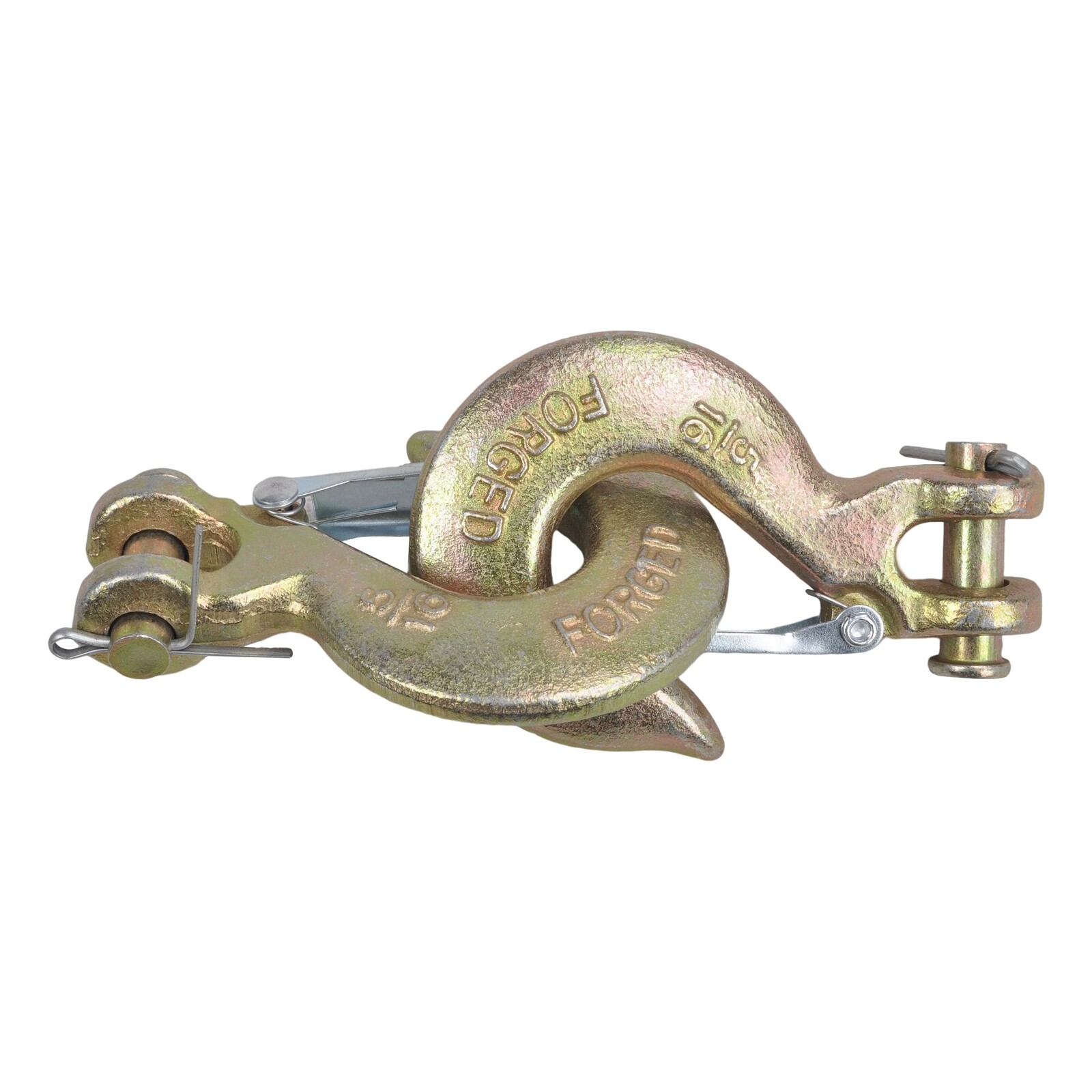 (2) 5/16″ Grade 70 Steel Heavy Duty Forged Clevis Slip Hook With Safety Latch
