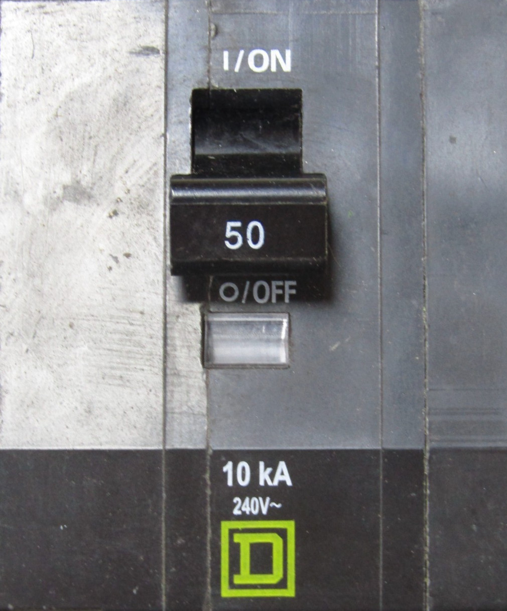 🙌 NEW SQUARE D 50 AMP CIRCUIT BREAKER 240 VAC 3 POLE QOB350