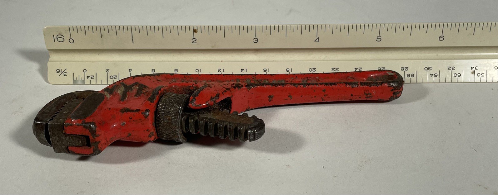 Two NYE Tool Heavy Duty Offset Pipe Wrenches, 14 and 6, vintage Steel Chicago
