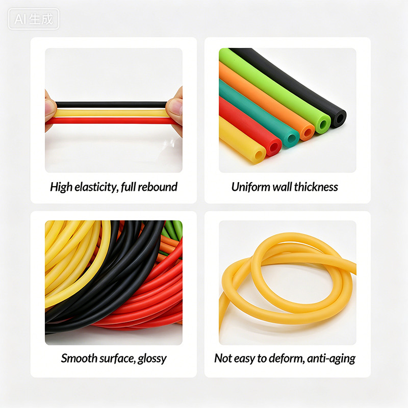 Colorful Natural Latex Tube Elastic Rubber Pipe for Medical Tourniquet Fitness