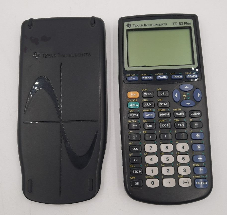 Texas Instruments Calculator TI-83 Plus Graphing T1-83 with Cover Tested Works