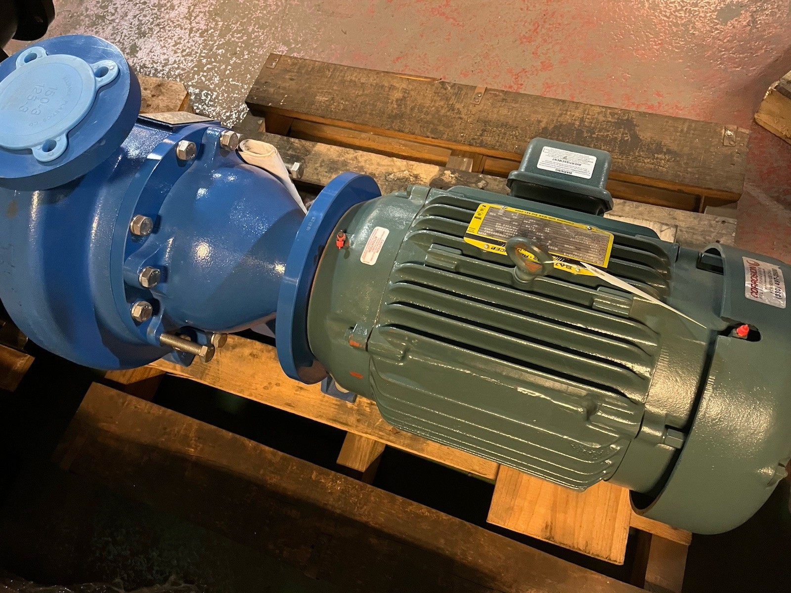 FTI,UC4310,ULTRACHEM 4″X3X10 SEALLESS MAGNETIC PLASTIC LINED CHEMICAL PUMP 20HP
