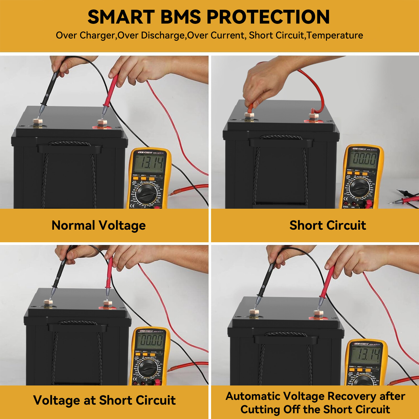 12V 200AH LiFePO4 Deep Cycle Lithium Battery BMS for Solar Panel RV Off-grid US
