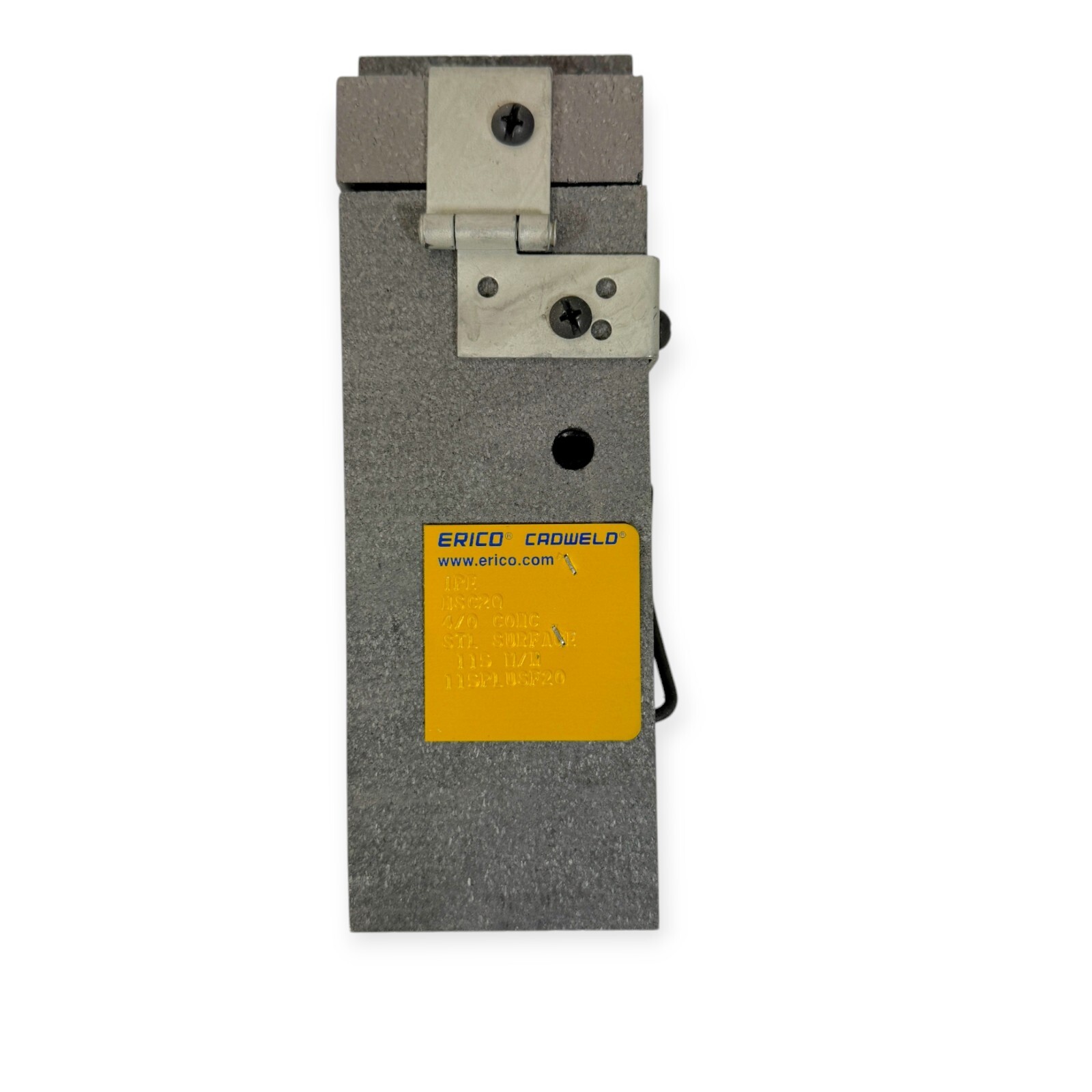 Erico Cadweld HSC2Q Graphite Mold 4/0 Concentric to Steel Pipe Flat Surface 115