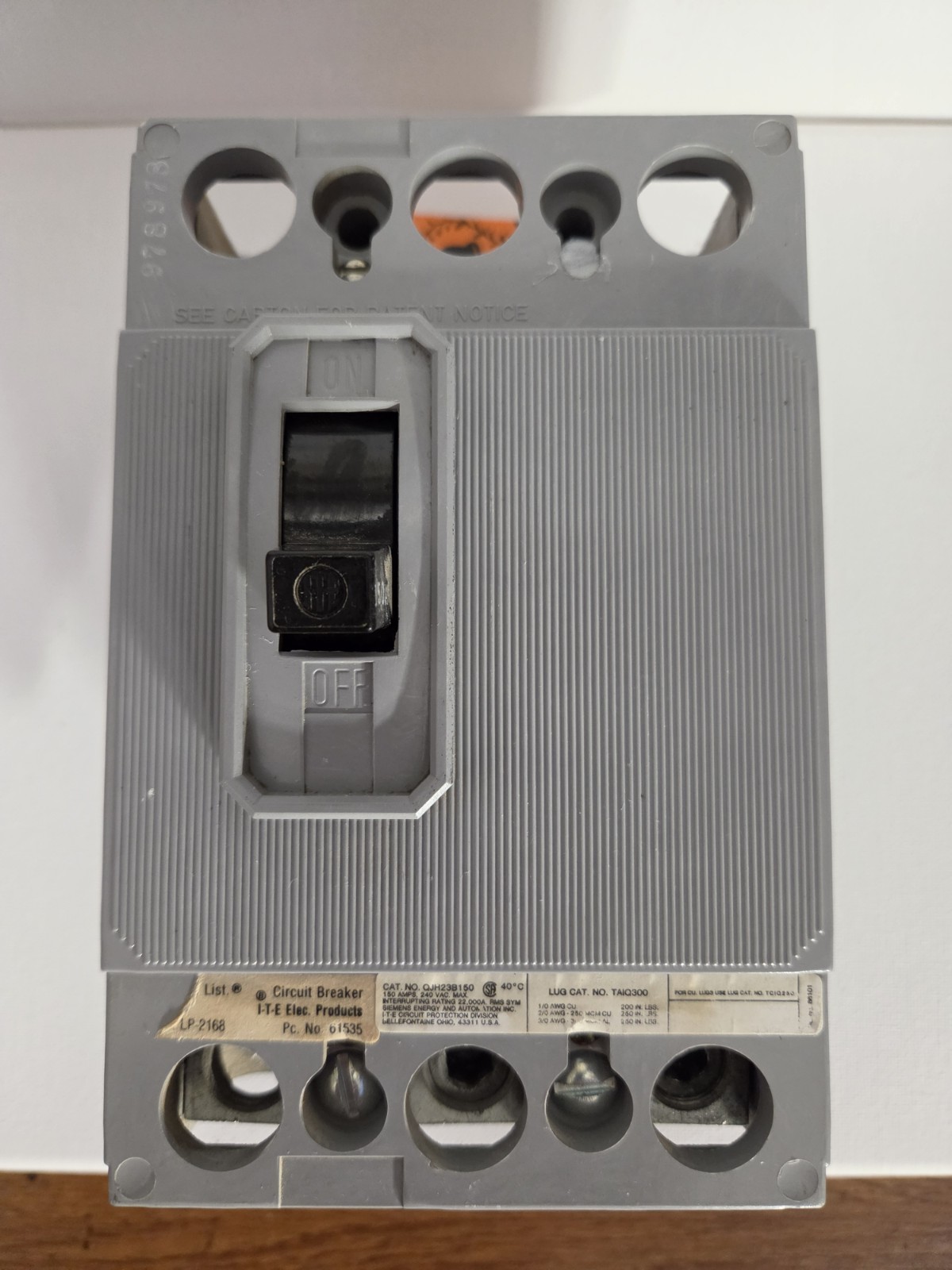 Siemens QJH23B150 150 Amp 240 Volt 3 Pole 22kA QJ Circuit Breaker *Offer Me*