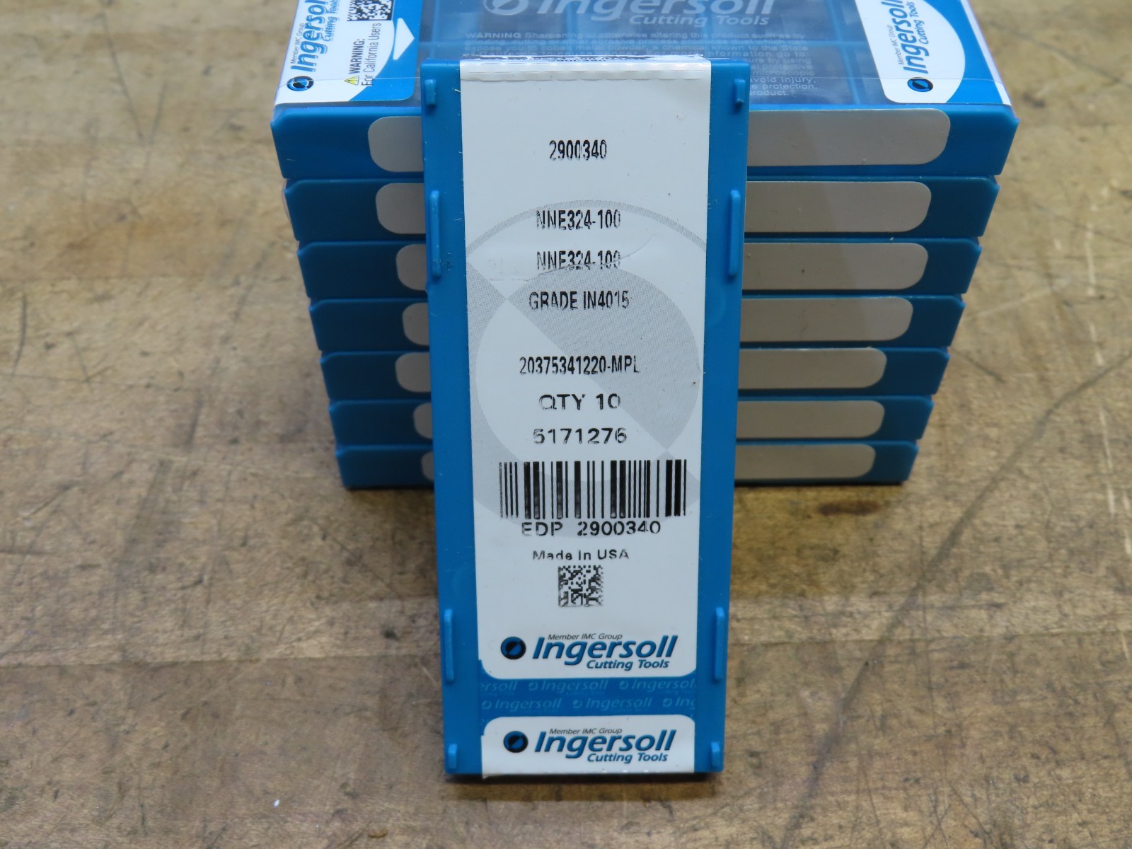 10 NEW SEALED (1 box) Ingersoll NNE324-100 IN4015 carbide milling inserts