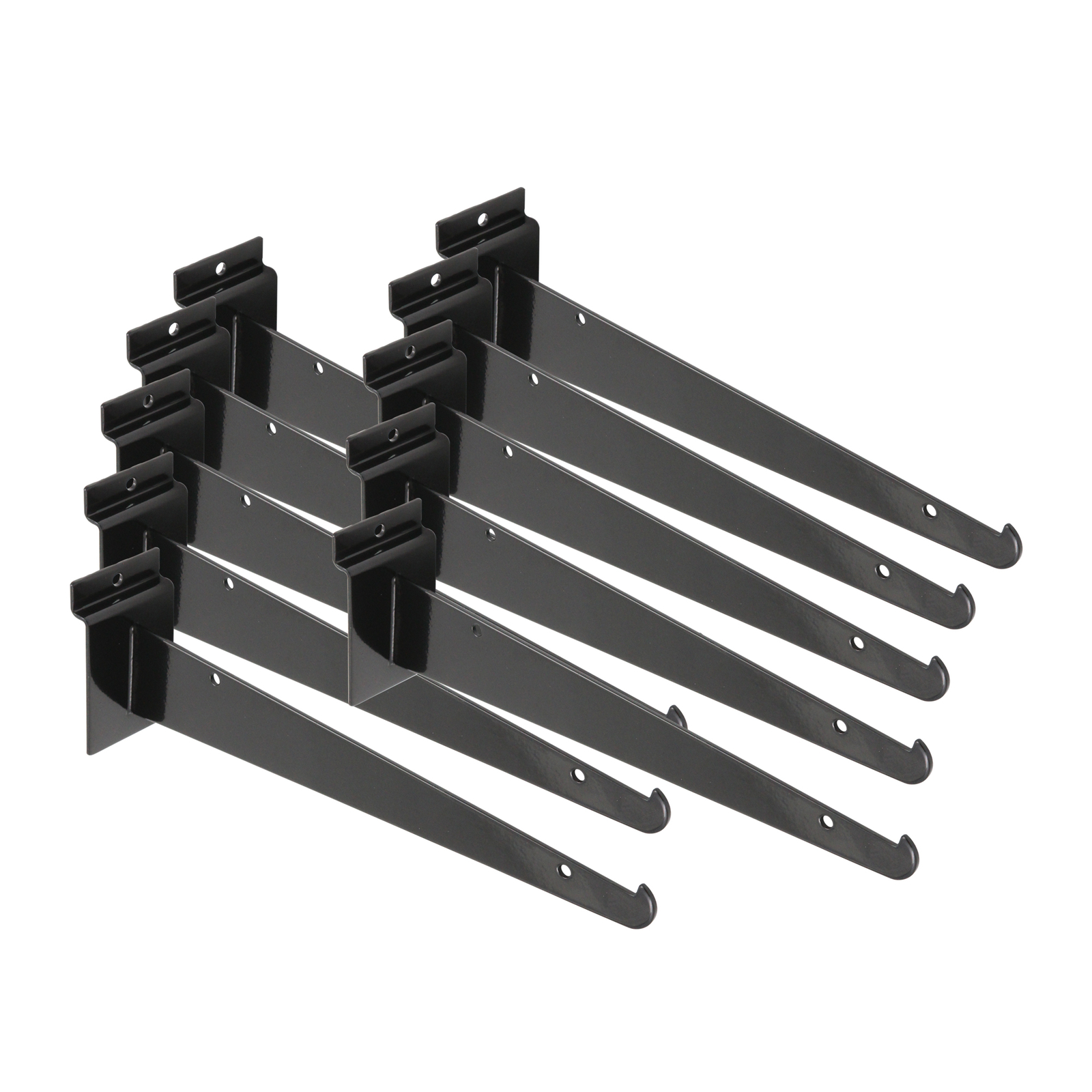 SSWBasics 10 inch Black Shelf Bracket for Slatwall – 10 PK – Sturdy Metal