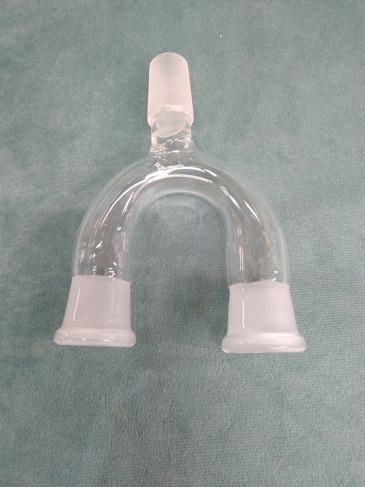 Y shaped connector adapter unknown brand unknown sizes lab glass chemistry