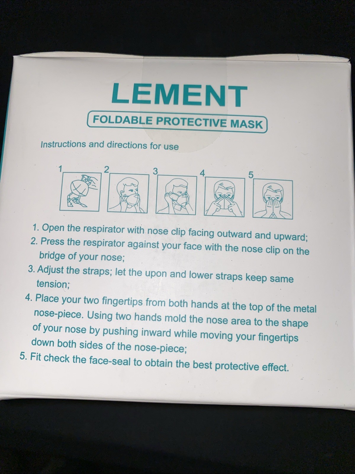 Lement KN95 Disposable Face Masks 5-Layer 50 Pack GB2626-2019