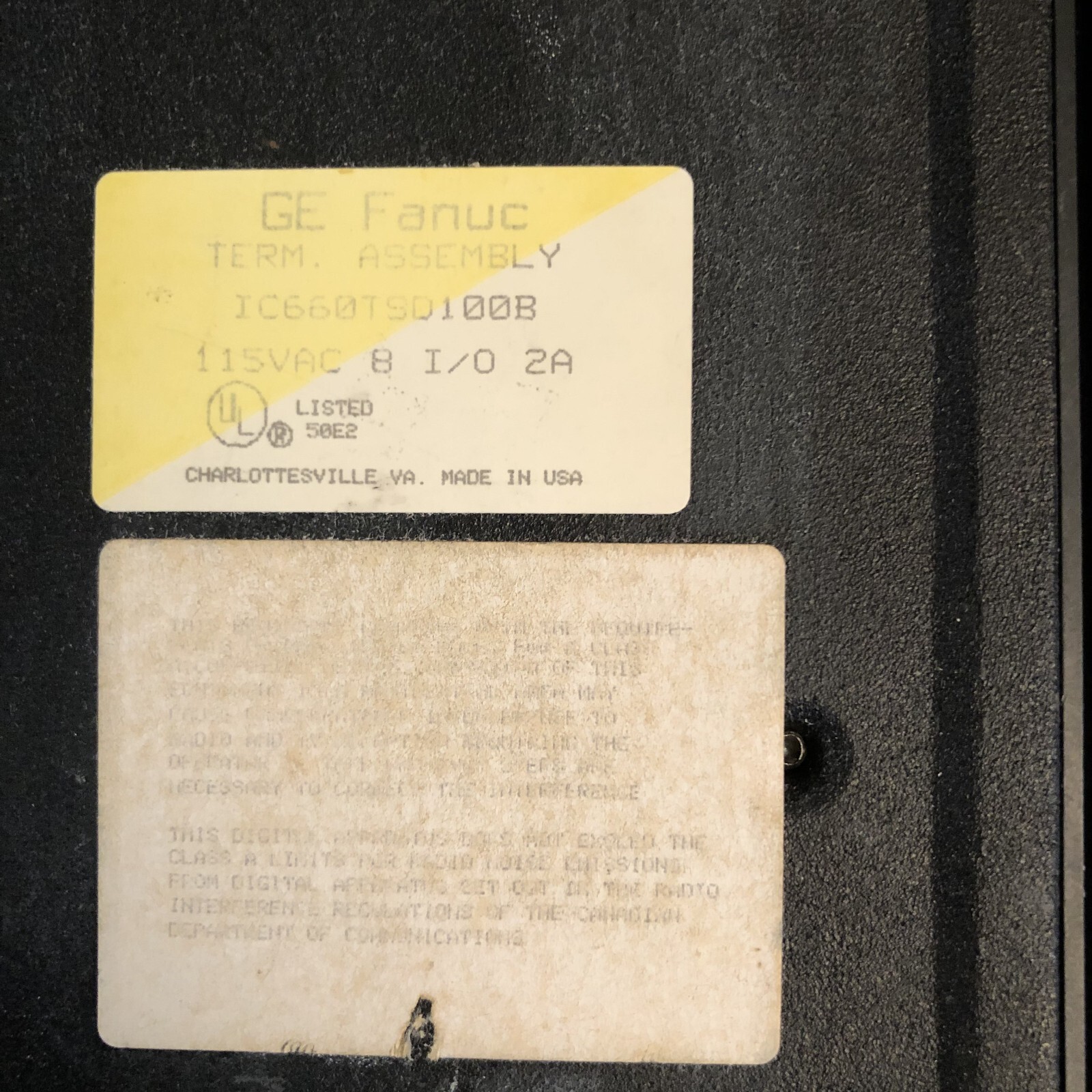 GE FANUC, IC660EBD101D/IC660TSD100B, GENIUS BLOCK IN OUT MODULE 115V