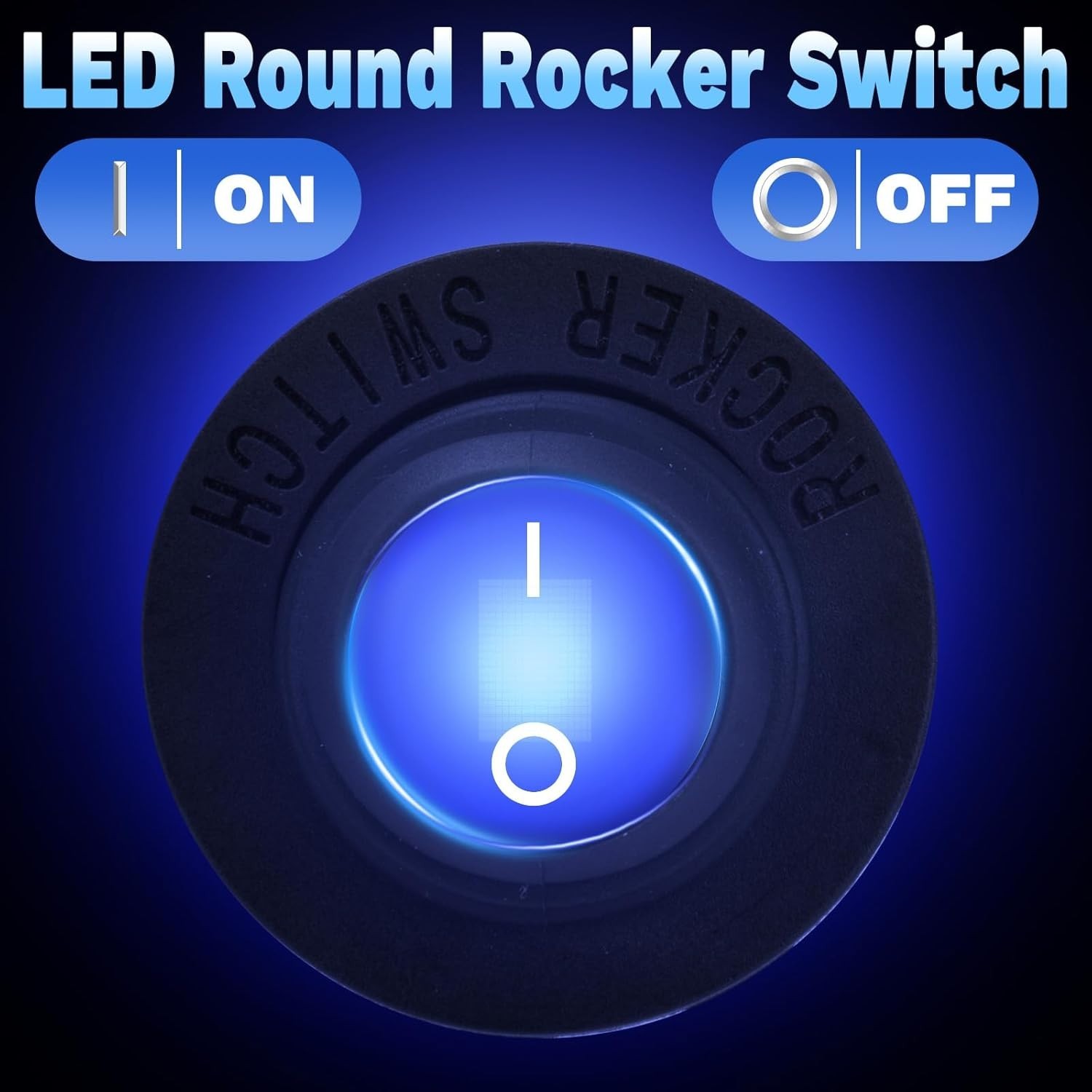 Lighted 12V Waterproof On/Off Toggle Switch for Automotive & Marine Applications