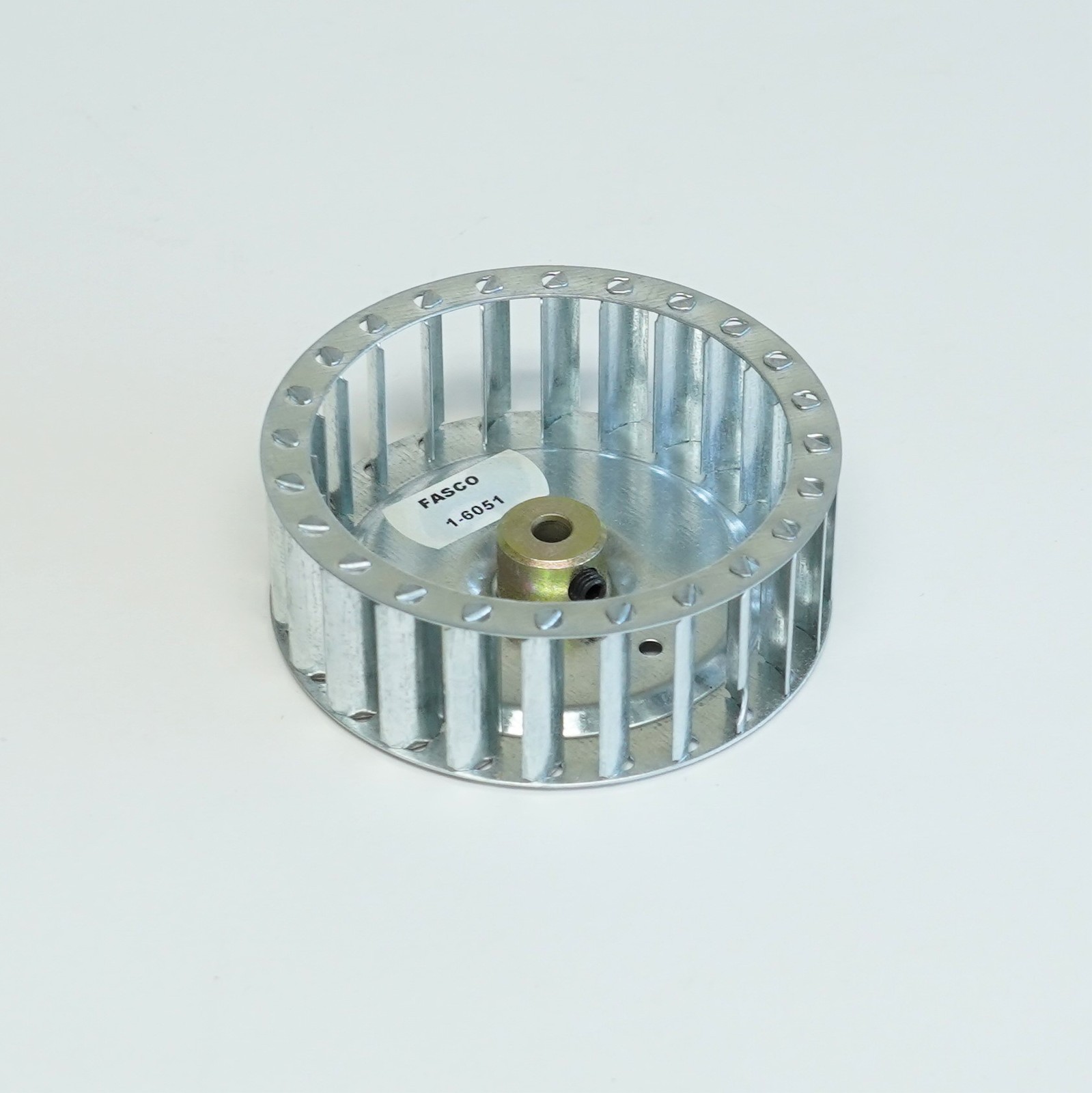 Fasco 1-6051 Blower Wheel 3-27/32″ x 1-13/64″ x 1/4″ Bore CCW 5640 RPM