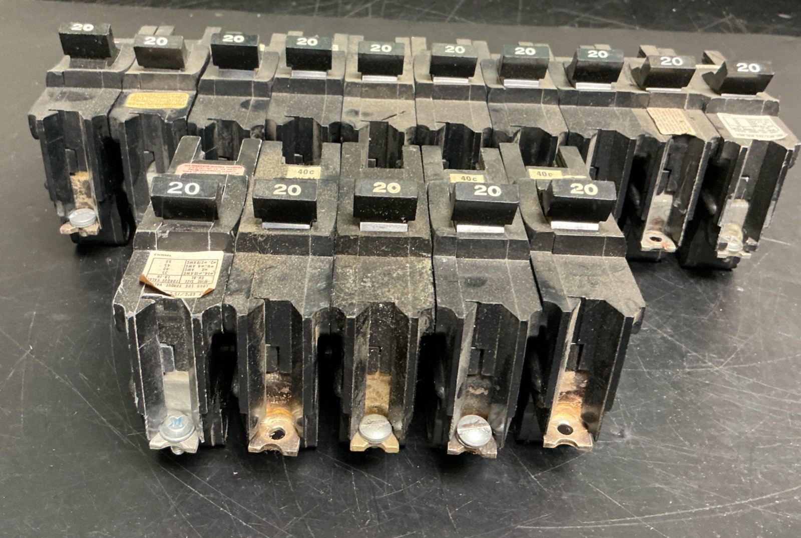 15 Federal Pacific Electric Co. 20 Amp 1 Pole Stab-Lok Type NB Circuit Breakers