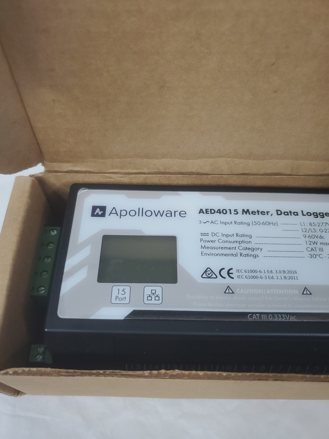 Apolloware/ eGauge Core EG4015 CAT III 0.333 , 277 vac