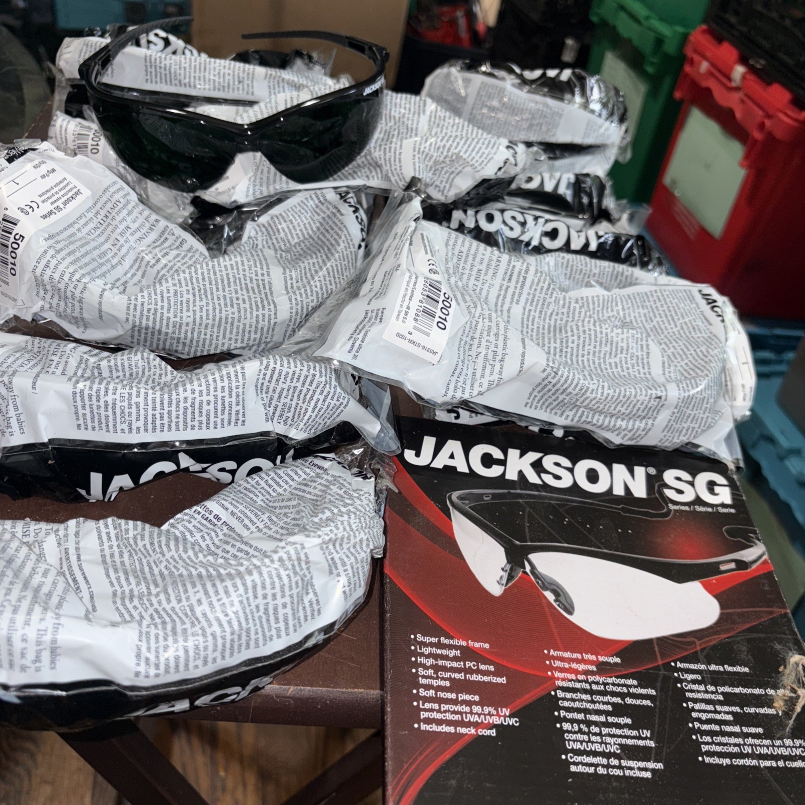 Lot Of (15) Jackson Safety Brand SG Series 50010 Lens IR SH 5.0 Lightweight NEW