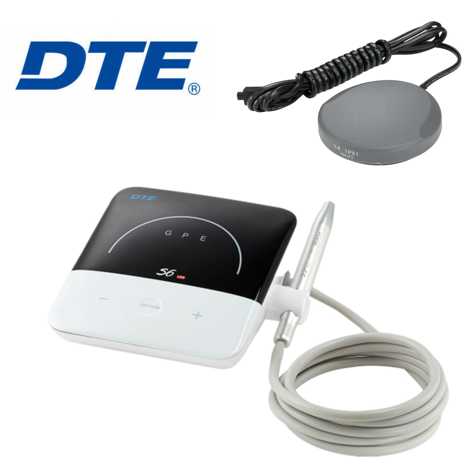 Woodpecker DTE S6 LED Dental Ultrasonic Scaler HD-8L LED Handpiece 7 Piezo Tips