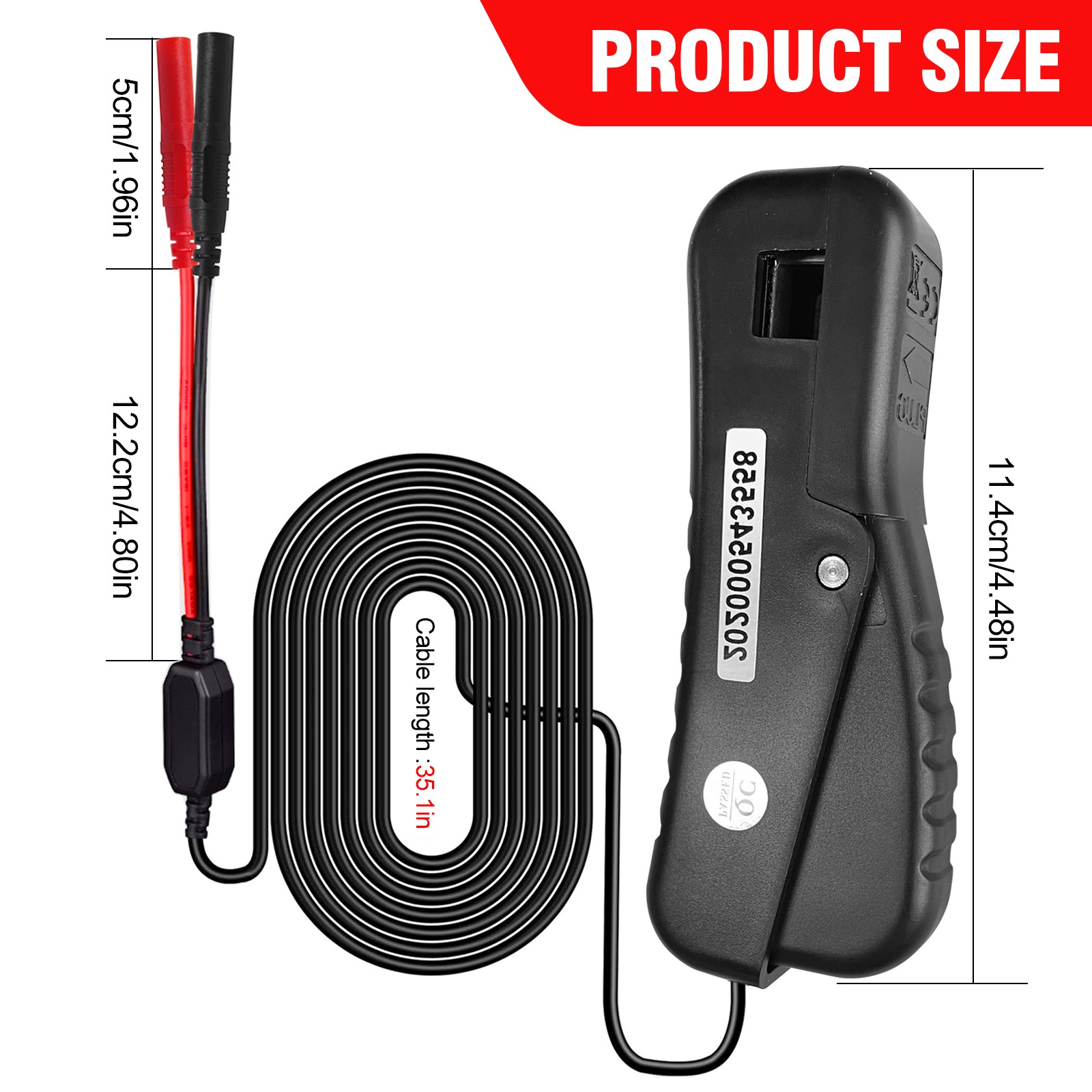 Automotive Multimeter RPM Dwell AC/DC Voltage Ohmmeter Temp Probe Car Diagnostic