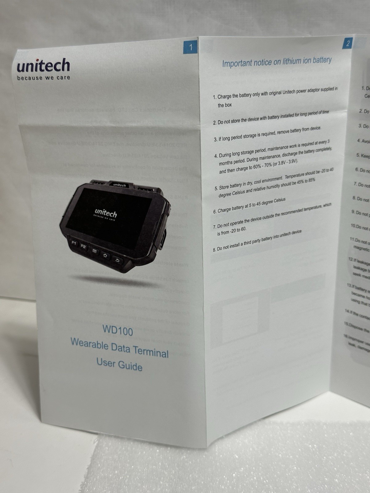 Unitech WD100-0AWRUMSG Wearable mobile computer scanner ANDROID 7.1 – FREE SHIP