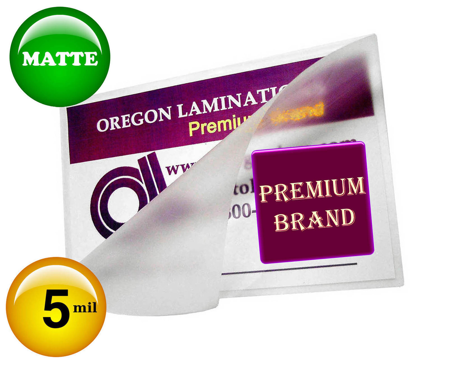 5 Mil MATTE File Card Hot Laminating Pouches 3-1/2 x 5-1/2 (100/pack) 3.5 x 5.5