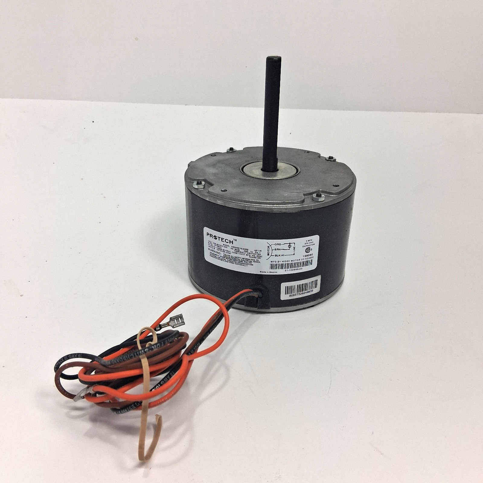 PROTECH Rheem 51 100999 03 Condenser Fan Motor 1 6 HP 208 230V 1075 900 RPM