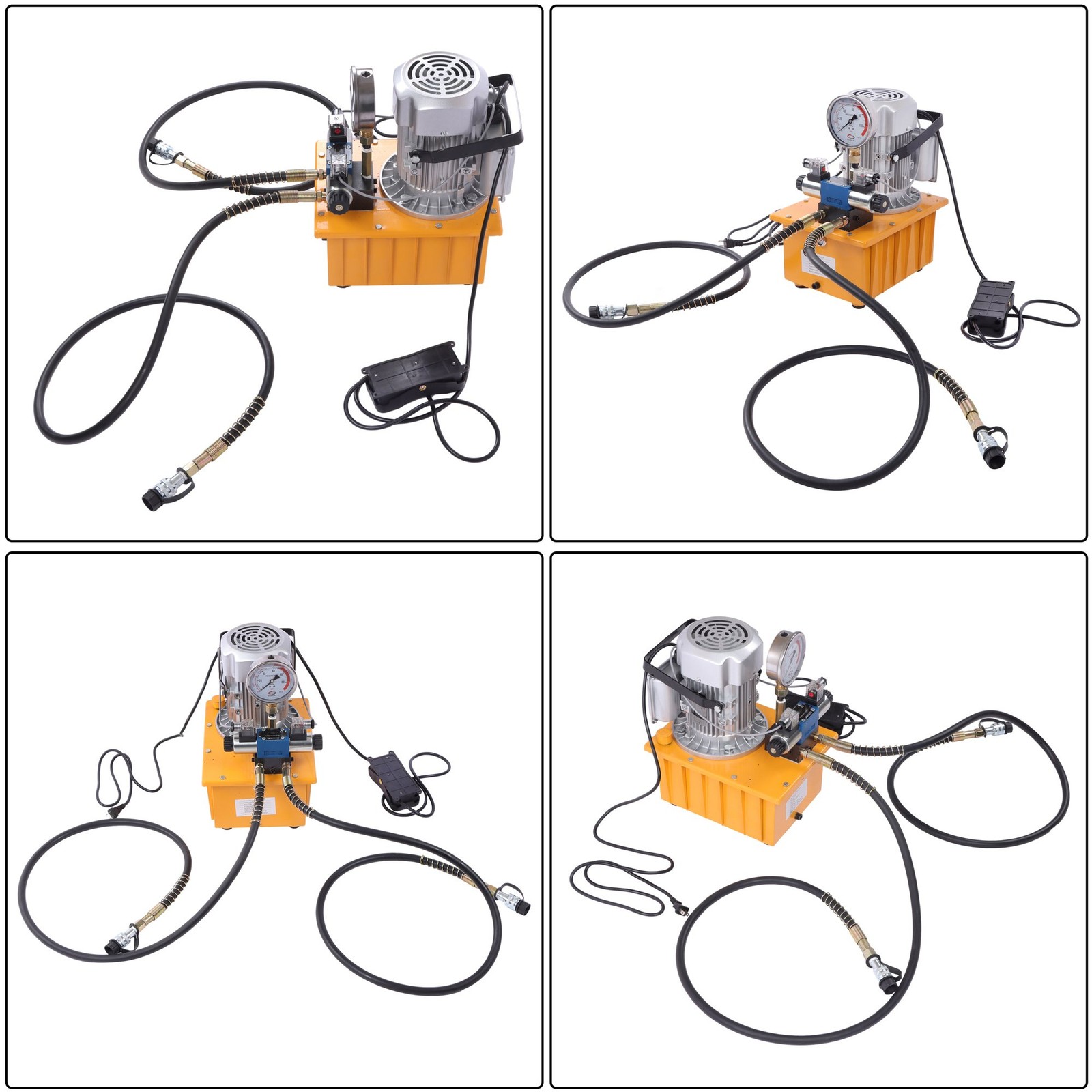 Electric Hydraulic Pump 10000 PSI Double Acting 8L Solenoid Valve 110V