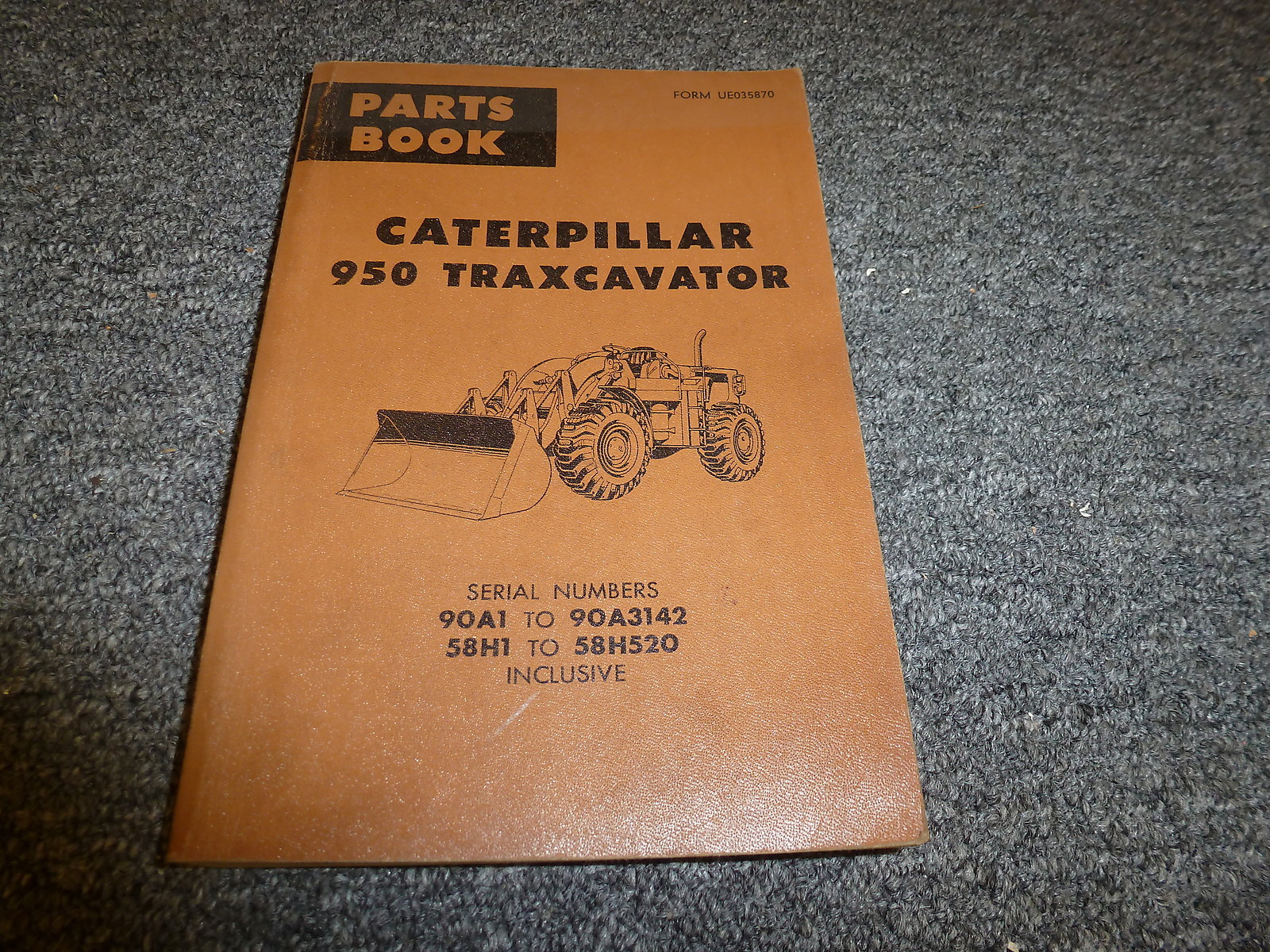 Caterpillar Cat 950 Traxcavator Parts Catalog Manual 90A1-90A3142 & 58H1-58H520
