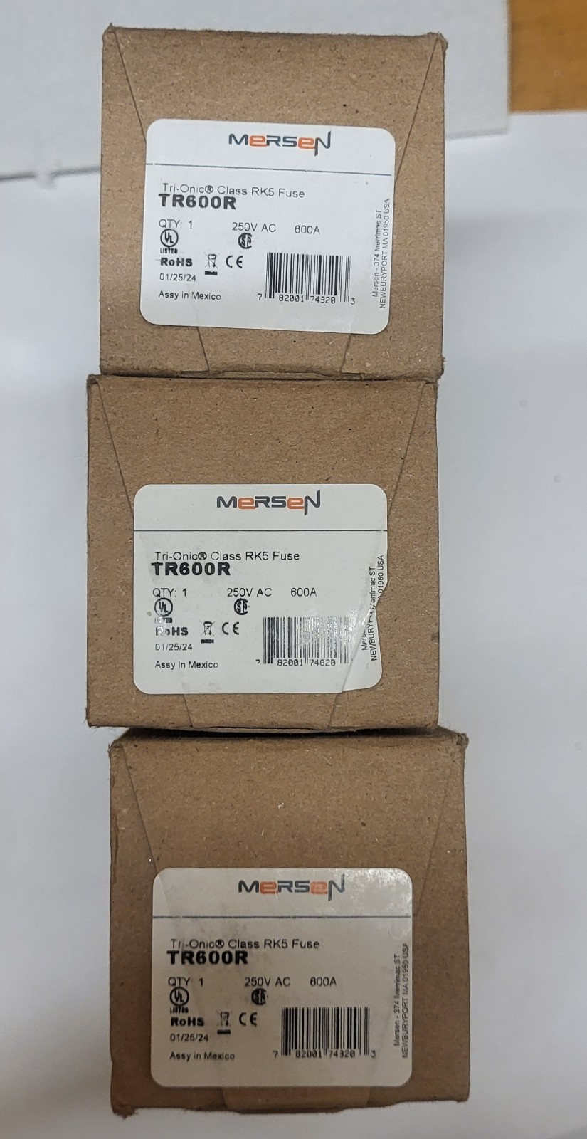 New Mersen TR600R 600 Amp 250 Volt Dual Element Class RK5 Fuse Free Shipp