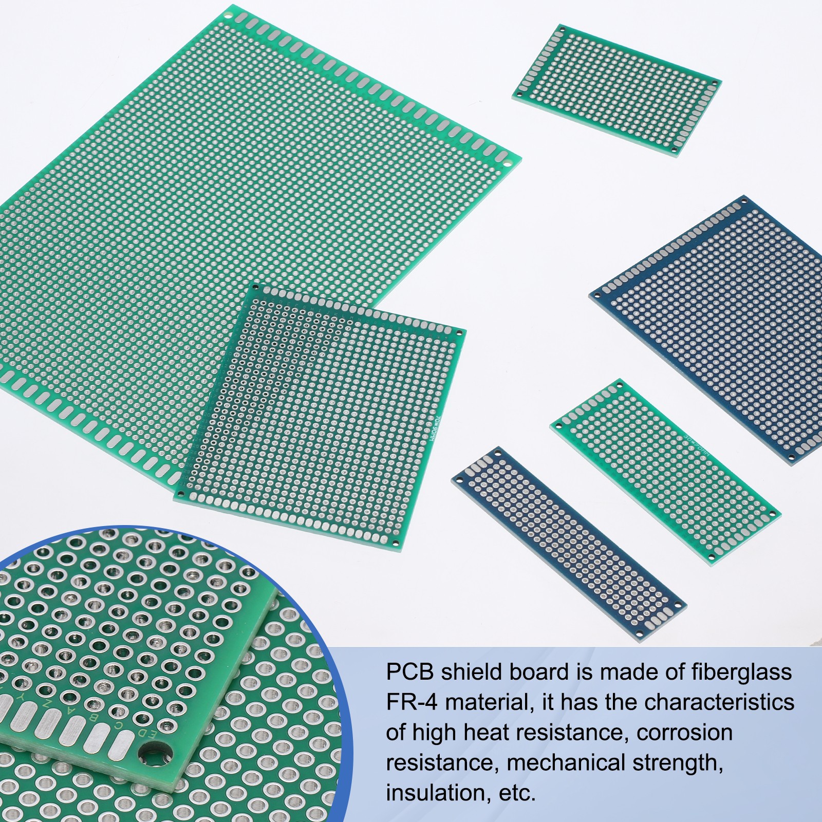 3Pcs Breadboard Solderable Board 100mm x 100mm Green Circuit PCB Board