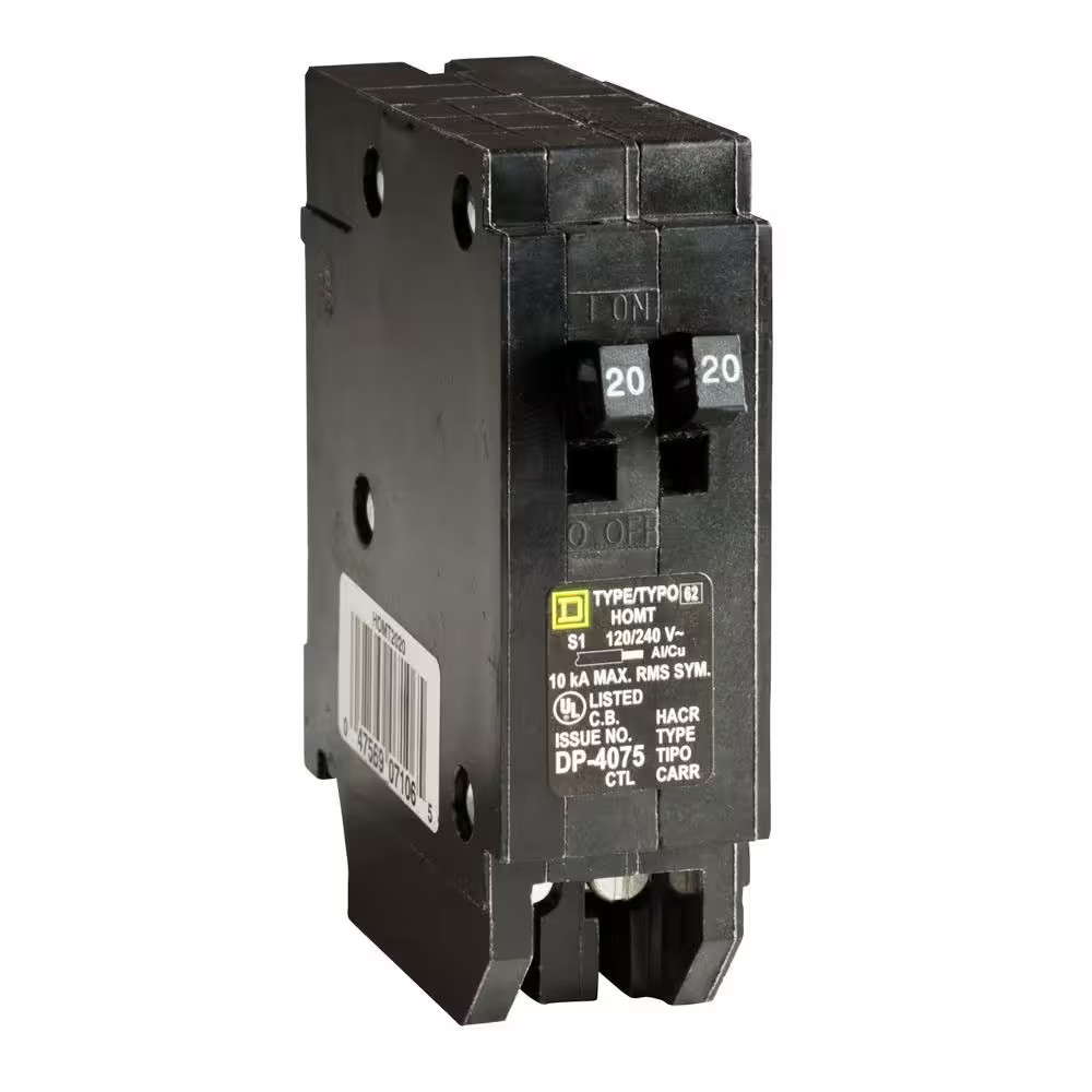 Homeline 2-20-Amp Single-Pole Tandem Circuit Breaker (HOMT2020CP)
