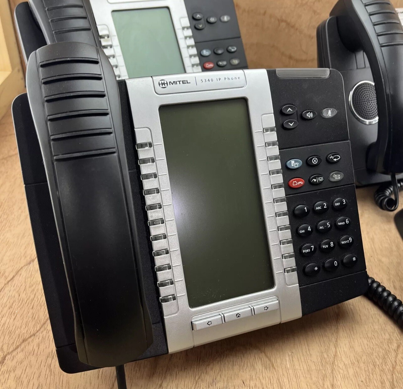 ✅ LOT OF 4 Mitel 5340 IP Phone Black With Stand And Cord TESTED