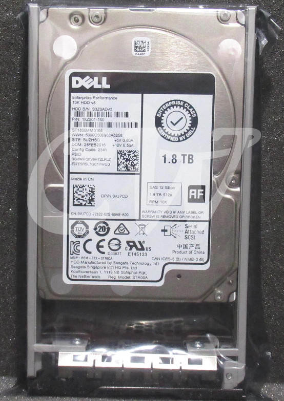 VJ7CD ST1800MM0168 Dell 1.8TB 10K RPM 12Gb/s 128MB 2.5″SAS SERVER HDD Hard Drive