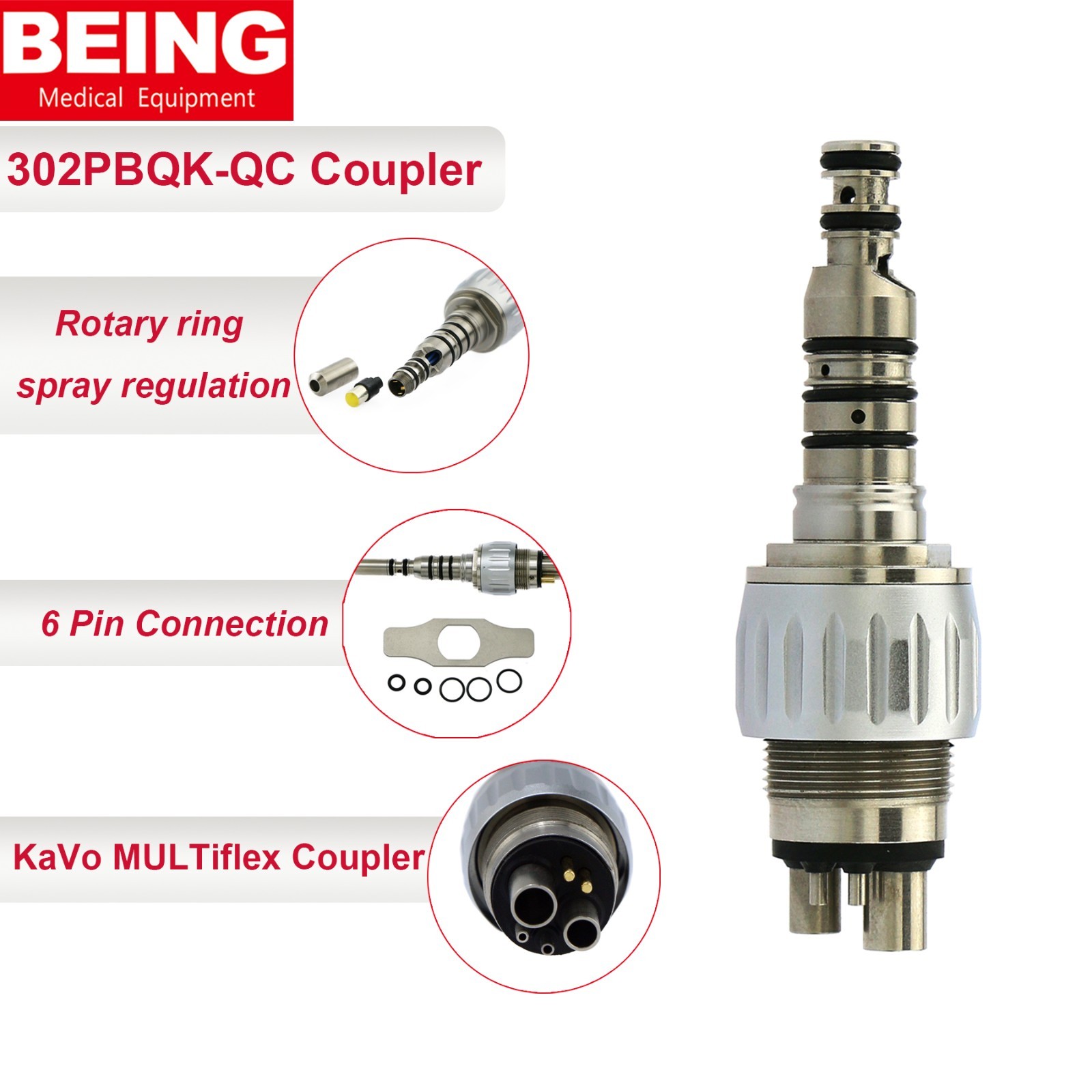 BEING Dental Air Turbine High Speed Handpiece Fiber Optic KaVo MULTIflex Lotus