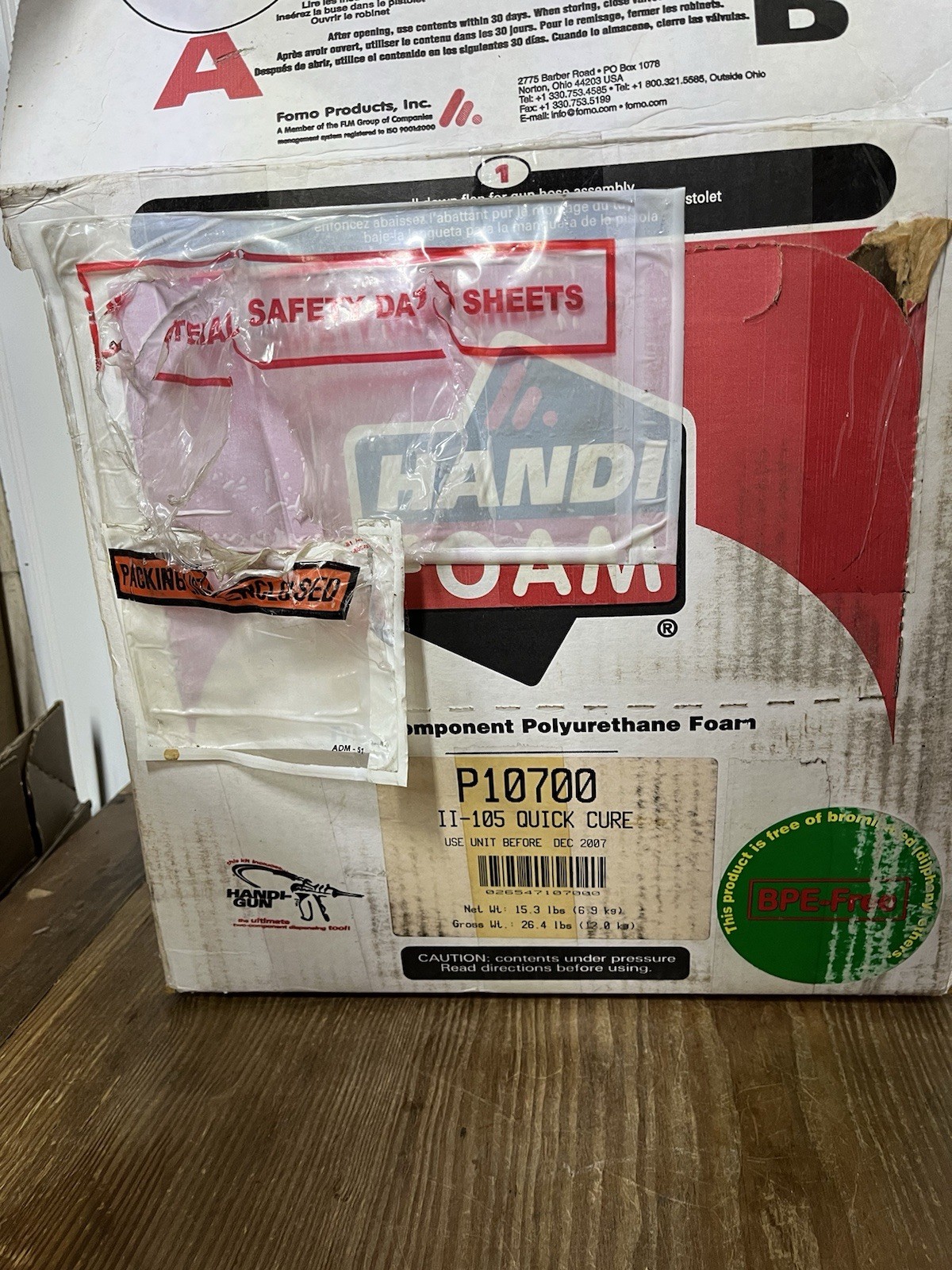 Handi Foam P10700 Quick Cure II-105 Spray Foam Insulation Expanding