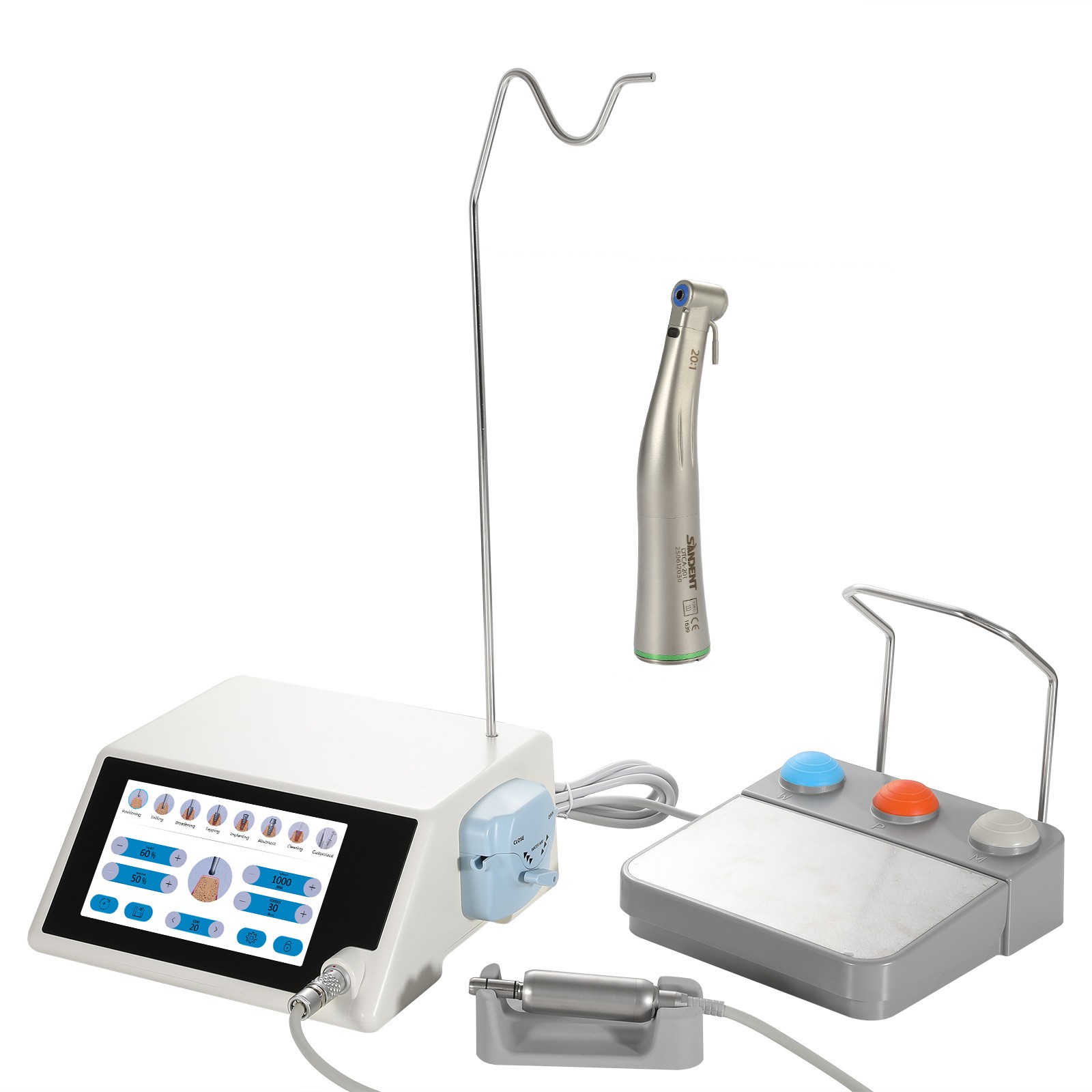 Dental Implant Motor System Surgical Brushless Motor 20:1 Contra Angle YBB