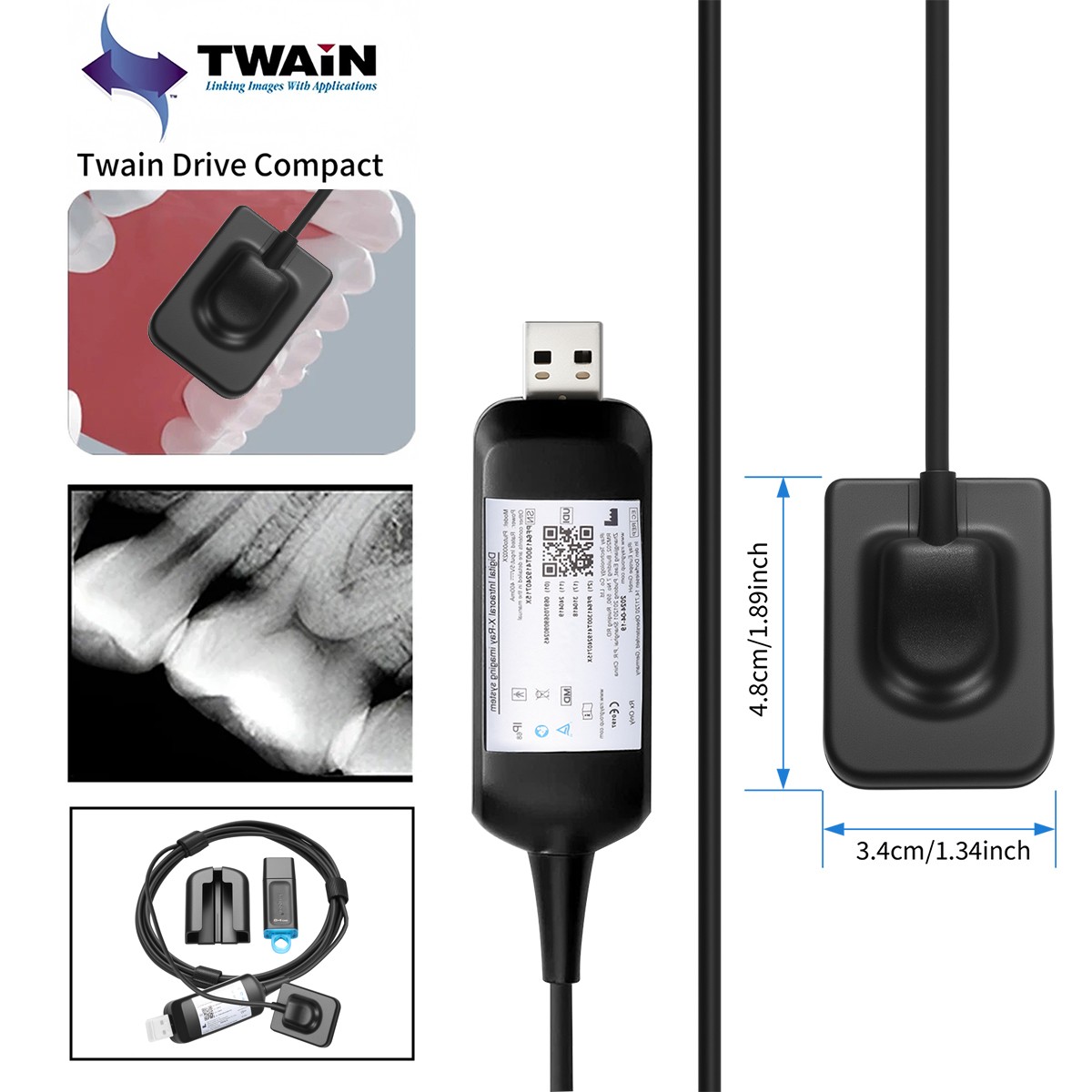 Dental X-Ray Holder Digital Xray Sensor Imaging System 2.0 Size Sensor Holder