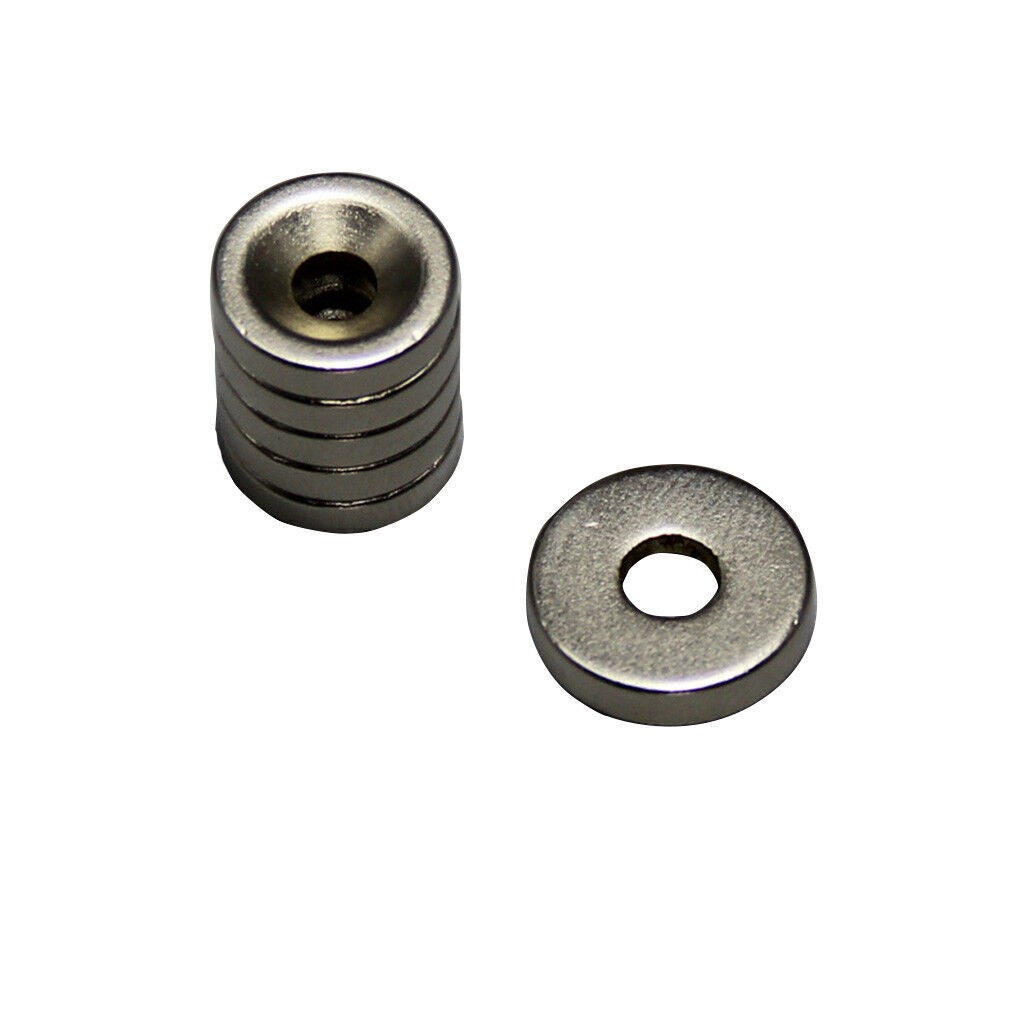 Lot 10-100 Strong Countersunk Ring Magnets 12x 3mm Rare Earth Neodymium 4mm hole