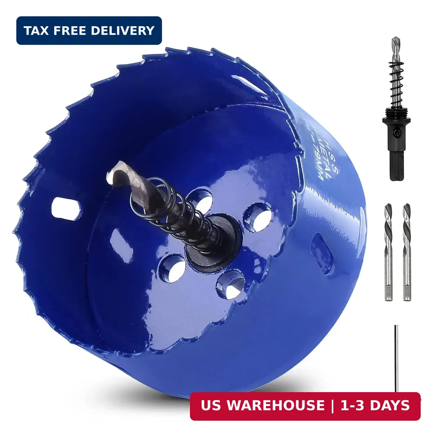 3-1/8 inch 79mm Hole Saw, 1 1/4 inch Cutting Depth HSS Bi-Metal Hole Cutter