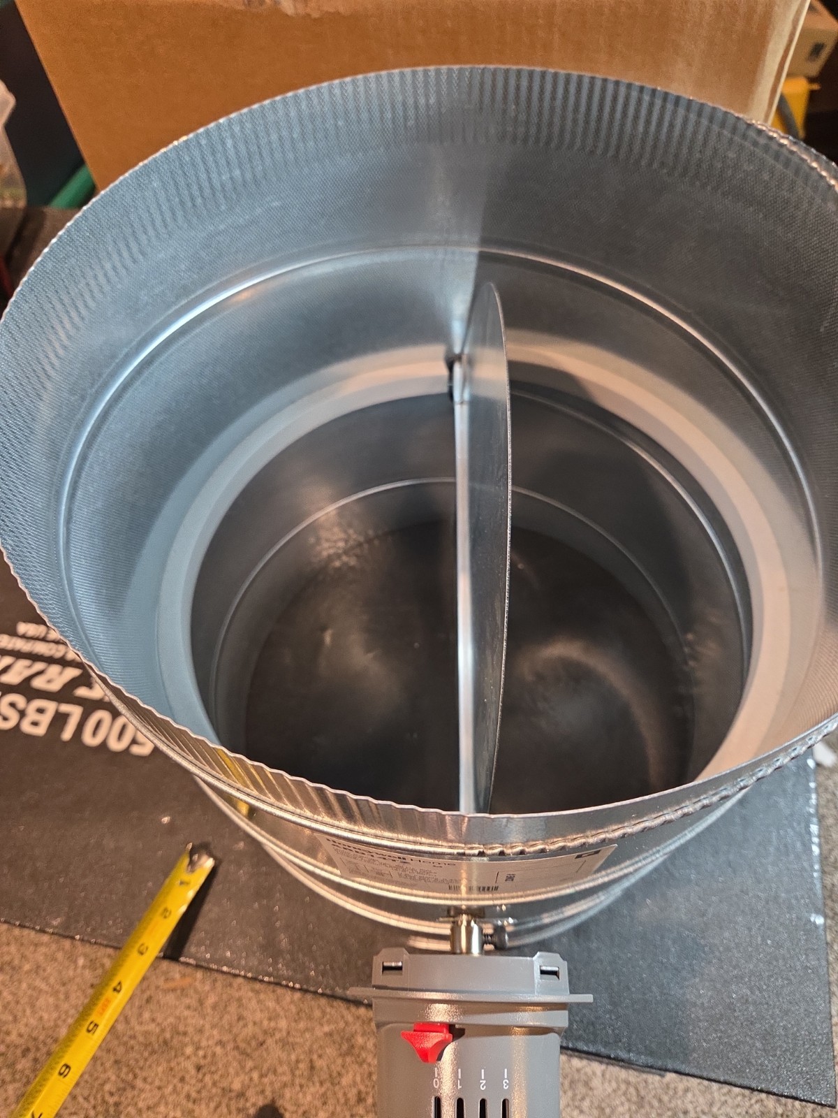 Honeywell ARD14TZ 14 in Round Galvanized Power Close 24V Zoning Damper