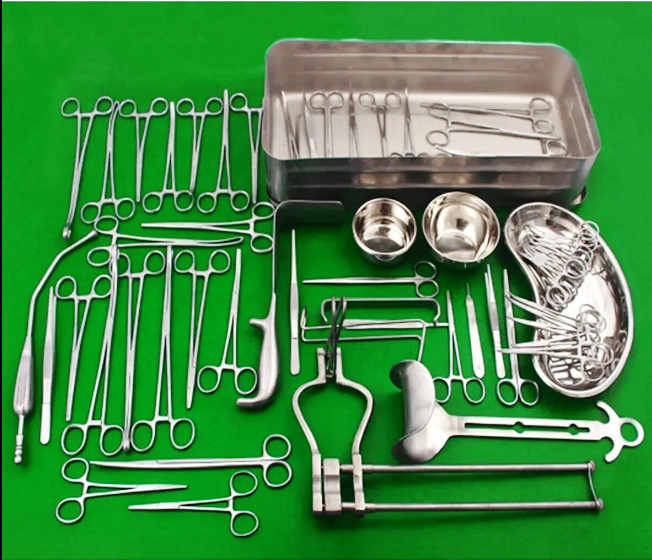 Caesarean Surgical Instruments Set 59Pcs OB/GYN C Section Kit with Sterilization