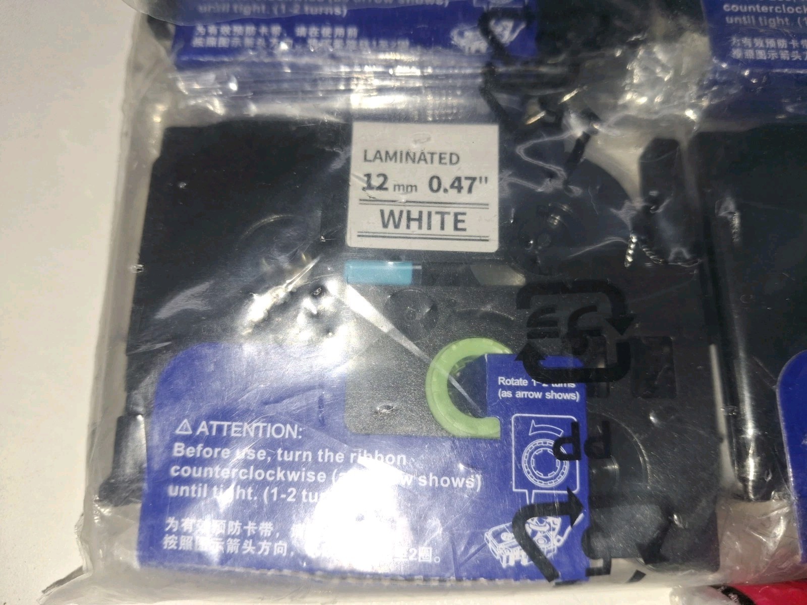 Lot Of 32 12MM .47″ Inch Wide White Label for Brother P-Touch PT-D400