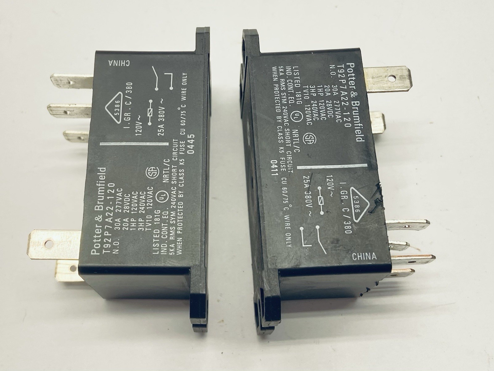 2PCS T92P7A22-120 Relay 120VAC 30A 6PINS OV421
