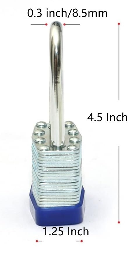 Lot of 12 Piece 50mm 2inch Laminated Pad Locks Keyed the Same Alike Long Shackle
