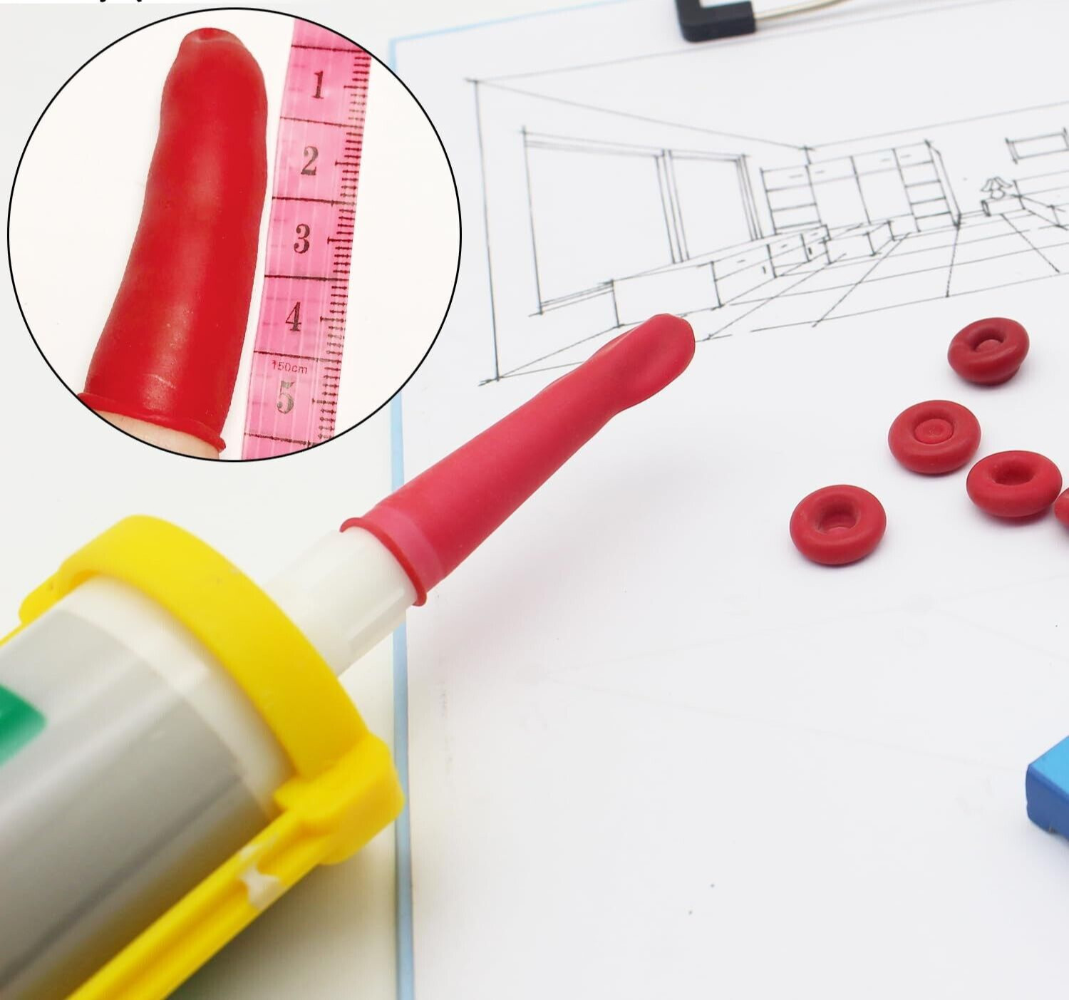 Universal Fit Caulk Tube Latex Sealing Caps, Caulk Saver Cover Sealer for