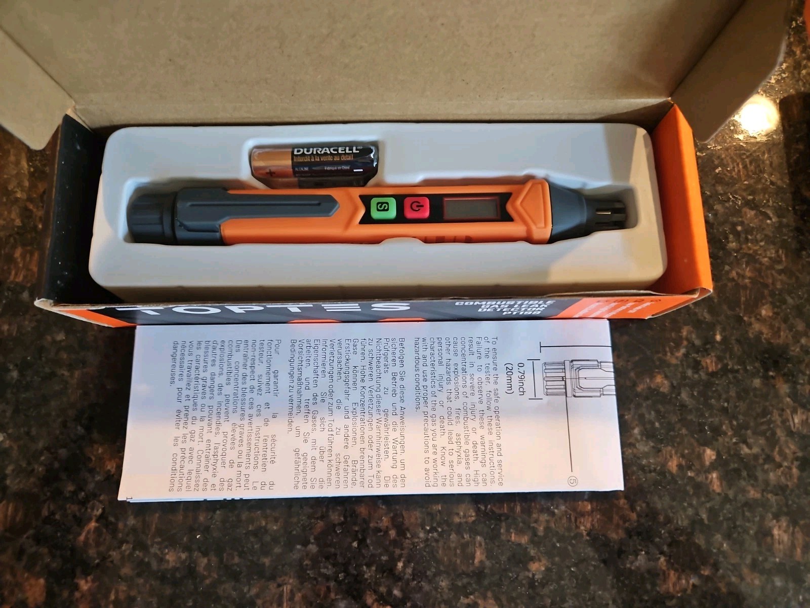 TOPTES PT199 Combustible Gas Leak Detector for Combustible Gas