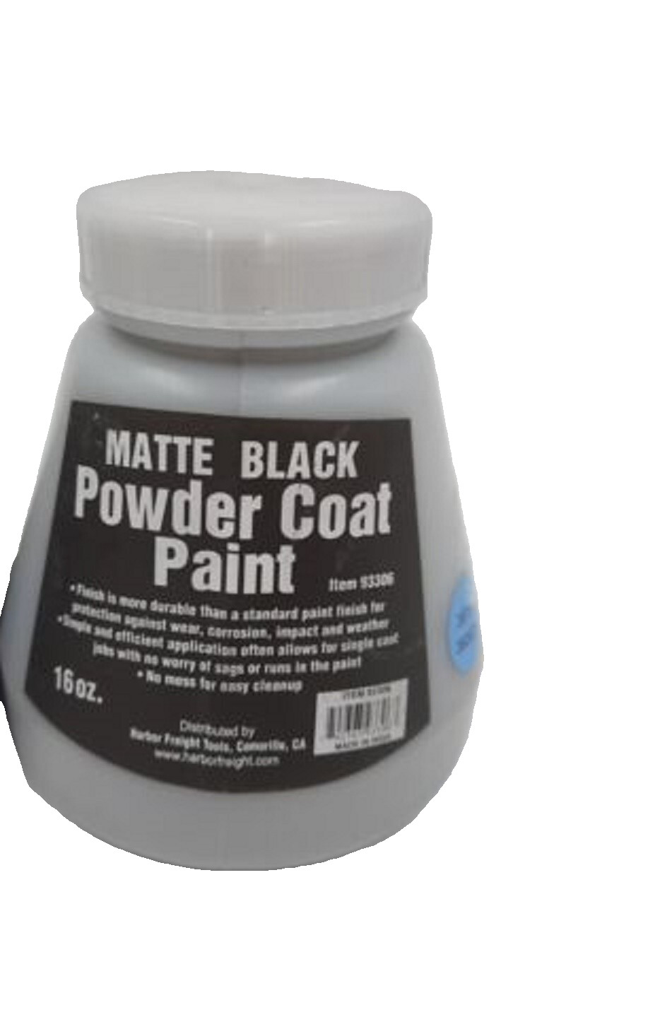 16 Oz. Matte Black Powder Coat Paint Finish Protects Against Corrosion No Mess