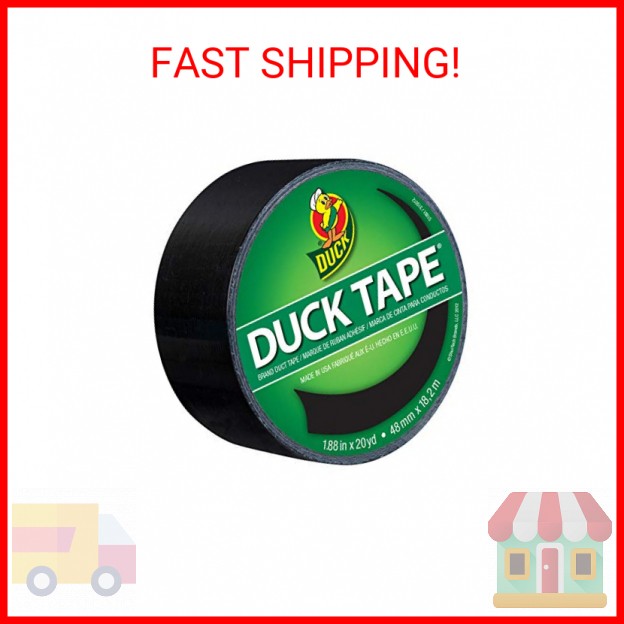 Duck Brand 1265013 Color Duct Tape, Single Roll, Black