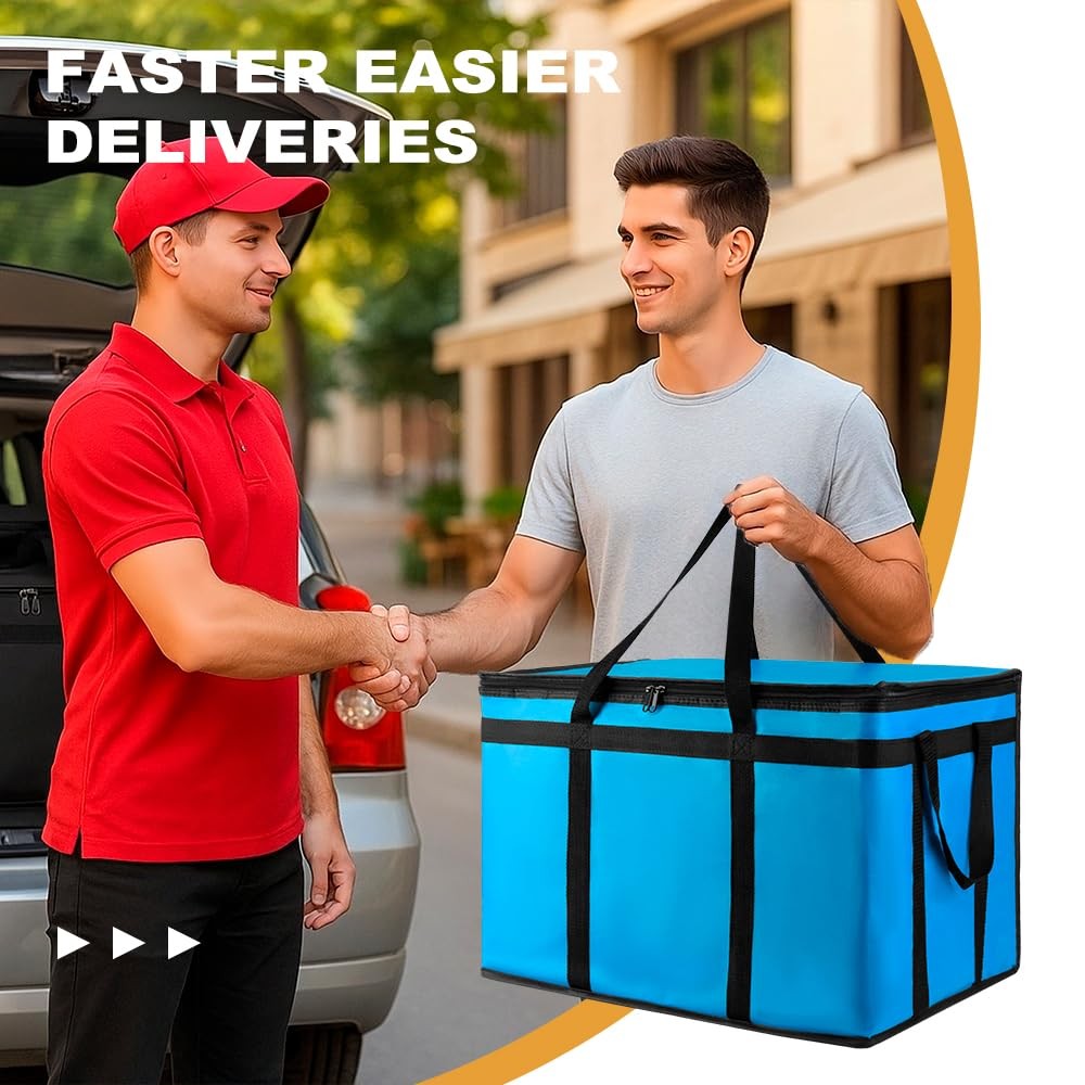 XXXL Insulated Food Delivery Bag Reusable Thermal Cooler Grocery Catering
